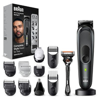 Thumbnail for Braun Series 7 All-In-One Beard Care Body Groomer Set, 17-in-1 Beard Trimmer, Trimmer/Hair Clipper for Men, Hair Clipper, Waterproof, 100 Min. Cordless Runtime, Gift for Men, MGK7491 on Sale