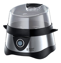 Thumbnail for Russell Hobbs Eierkocher [Testsieger, 1-7 gekochte od. 3 gedämpfte Eier auf den Punkt genau] Edelstahl (inkl. Dampfgarer-Einsatz, automatische Abschaltung, Signalton, BPA-frei, Messbecher) 14048-56 im Sale