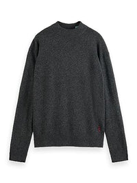 Thumbnail for Scotch & Soda Men Dropped Shoulder Basic Mock in Recycled Polyester Blend Pullover, Artic Teal, im Sale