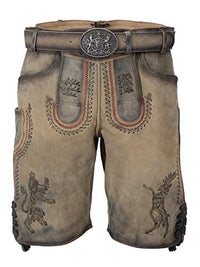 Thumbnail for Krüger Herren Trachten Lederhose kurz, Modell: Furchtlos und Treu 3, Knielang, Art.-Nr. 906971-0-0071, 48, im Sale