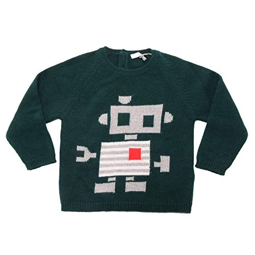 Il Gufo 6580AC maglione bimbo boy dark green wool sweater kid [2 YEARS] im Sale