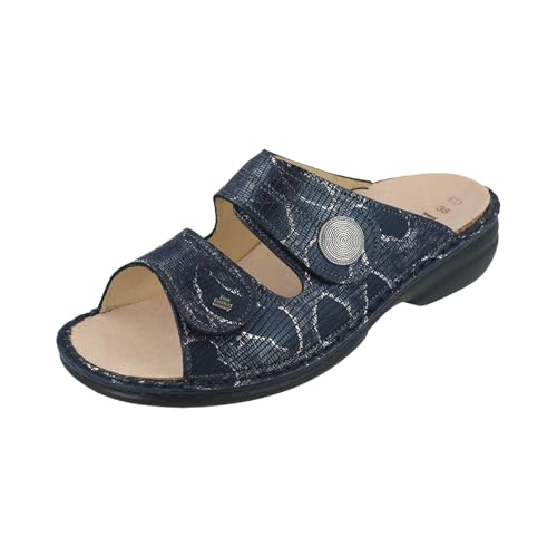 Finn Comfort Menorca-Soft Blue - Mules - Women's Shoes Mules/Toe Separators, Blue, Leather (Nubuck) on Sale