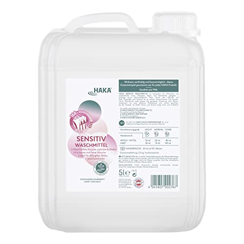 HAKA Sensitive Laundry Detergent I 5 Liters I Without Perfume, Enzymes, Optical Brighteners on Sale
