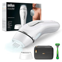 Thumbnail for Braun IPL Silk Expert Pro 5 Hair Removal Device for Men, 2 Attachments, Visible Hair Removal, Designed in Germany, Gillette Body Razor, Alternative to Laser Hair Removal, PL5145, White/Silver on Sale