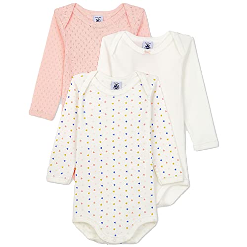Petit Bateau Baby MädchenGestreifter Body mit langen Ärmeln (3er Pack) , Variante 1, 24 Monate im Sale