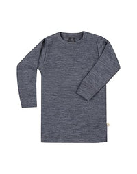 Thumbnail for Dilling long-sleeved shirt made of natural merino wool for babies, blue-grey mottled 92 on sale
