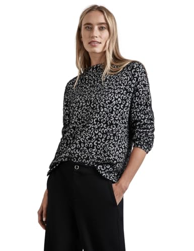 STREET ONE Damen A322365 Flauschiges Leo-Shirt,Mehrfarbig, 40 im Sale