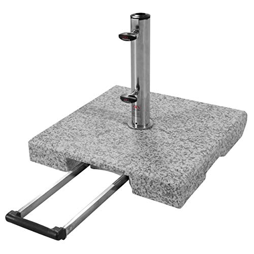 Doppler Active Trolley Granite Base – 30 kg with Extendable Handle and Wheels – For Parasols – Rustproof