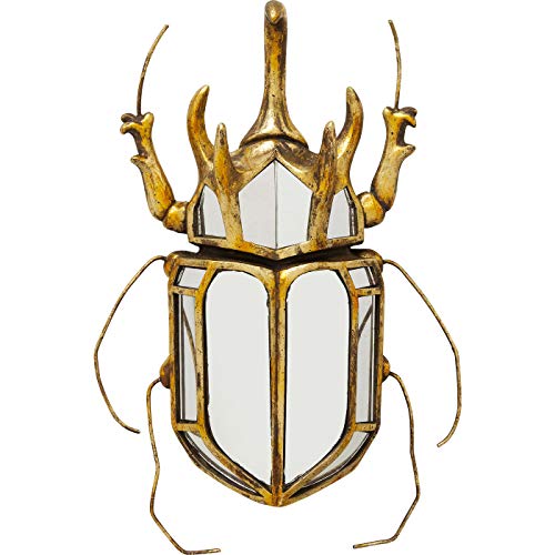 Kare Design Wall Decoration Beetle Mirror, Gold, Wall Decoration, Beetle, Mirrored Glass, Handmade, 39x25x6 cm (H/W/D) on Sale