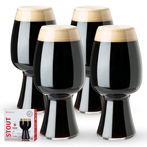 Spiegelau 4-teiliges Kraftbier-Glas-Set, Stout, Bierglas, Kristallglas, 600 ml, Craft Beer Glasses, 4991381 im Sale