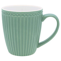 Thumbnail for GreenGate - Cup - Mug - Coffee Cup - Mug - Alice - Dusty Green/green - Porcelain - 300 ml on sale