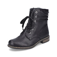 Thumbnail for Rieker Damen Schnürstiefeletten 71218, Frauen Stiefeletten,halbstiefel,Kurzstiefel,uebergangsschuhe,uebergangsstiefel,schwarz (00),39 im Sale
