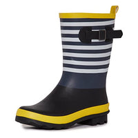 Thumbnail for Laura Ashley Ladies High Cut Mid Calf Buckle Rubber Rain Boots, Green, 10 im Sale