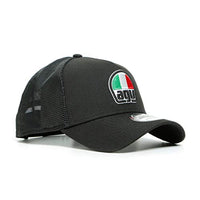 Thumbnail for Dainese Men's Agv 9forty Trucker Snapback Baseball Cap Curved Visor, Black, One Size on Sale