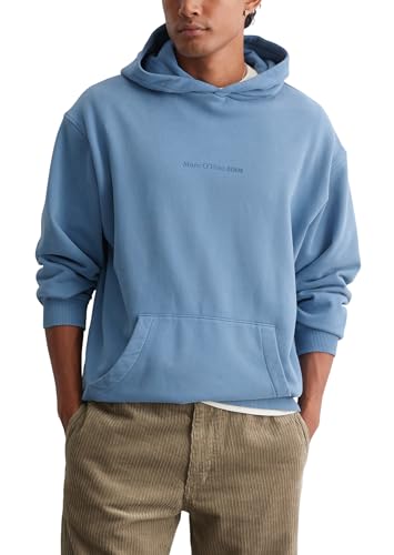 Marc OߴPolo Denim Men's Hoodie with Hood Relaxed Fit, Blue (Cloudburst), on Sale
