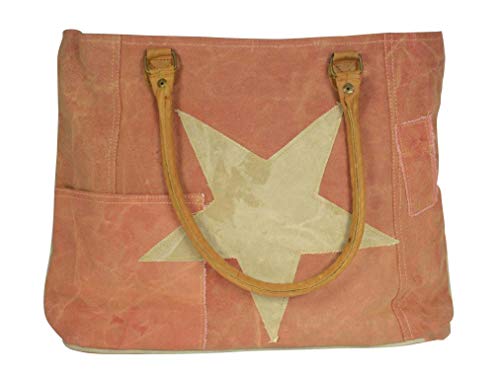 Colmore Canvas Tasche STAR mit Tragegriffen, Leder, Baumwolle - Handtasche Damen im Sale