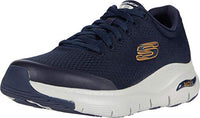 Thumbnail for Skechers Men's Arch Fit Sneaker, Navy Textile Synthetic Trim, EU on sale