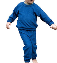 Thumbnail for Cosilana children's terry cloth pajamas, 2-piece, 100% organic wool (116, navy) on sale