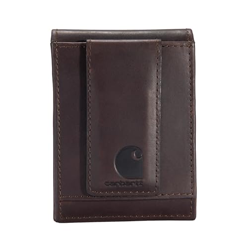 Carhartt Herren Durable Oil Tan Leather Wallets, Available in Multiple Styles Reisebrieftaschen, Dunkelbraun, Einheitsgröße im Sale