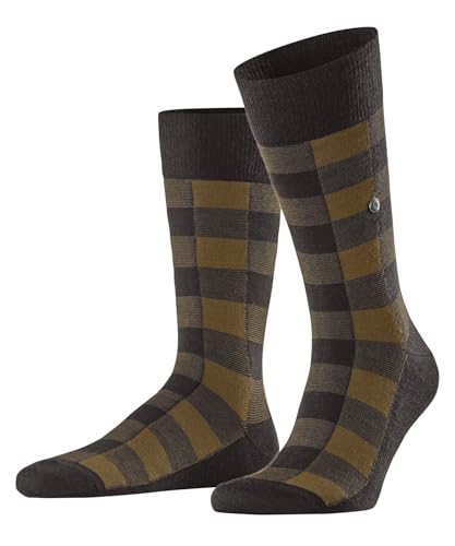 Burlington Men's Socks Buffalo Check So Wool Patterned 1 Pair, Blue Marine 6120, 40-46 on Sale