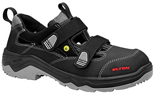 ELTEN Sicherheitsschuhe LASLO ESD S1P, Herren, Leder/Textil, Stahlkappe, leicht, klassisch, Schwarz, im Sale