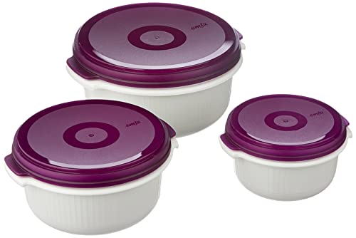Emsa 508455 Micro Family 3er Pack 0.5 / 1.0 / 1.5 weiß / brombeer im Sale
