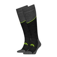 Thumbnail for HEAD Unisex Ski Beginner Kneehigh Sock, Gray Melange/lime, 43-46 EU on sale