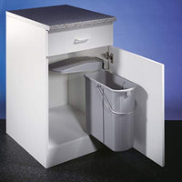 Thumbnail for Naber Vario 1. Waste bin, aluminum gray.