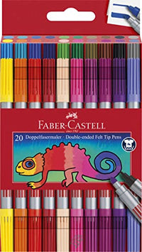 Thumbnail for FABER-CASTELL 151119 - Filzstifte Set 20-teilig, Doppelfasermaler für Kinder und Erwachsene im Sale