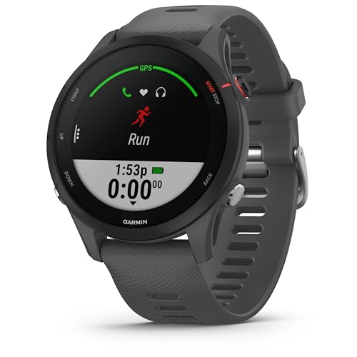 Garmin Forerunner 255 – GPS running watch with personalized training plans, dedicated running features, and detailed training analysis. 1.1" &amp; 1.3" color display, up to 14 days of battery life, waterproof, on sale