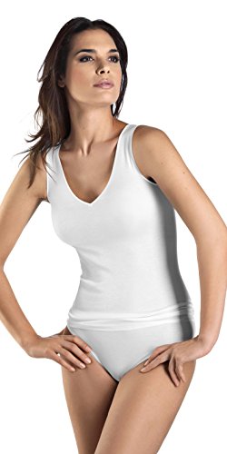 Hanro Damen Cotton Seamless Unterhemd, Weiß (white 0101), 42/44 (Herstellergröße: M) im Sale