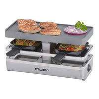 Thumbnail for Cloer 6495 Mini Raclette Grill / 400 W / 2 pans with heat-insulated handles / Unheated parking space for empty pans