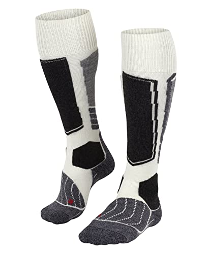 FALKE Damen Skisocken SK1 Comfort W Kh Wolle Funktionsmaterial warm dick 1 Paar, Schwarz Black-Mix 3010, 39-40 im Sale