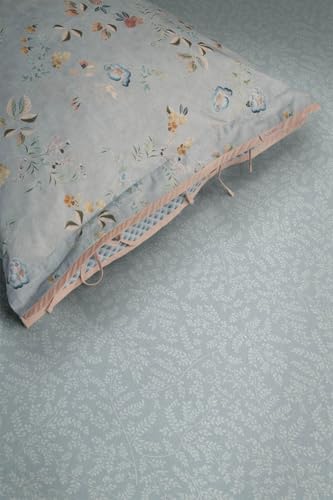Pip Studio Spanbettlaken Leafy Blau Grau 90x200/220 im Sale
