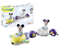 Thumbnail for PLAYMOBIL 1.2.3 & Disney 71320 Mickey & Minnie's Cloud Flight, Mickey Mouse, educational toy for toddlers, toys for children from 12 months on sale