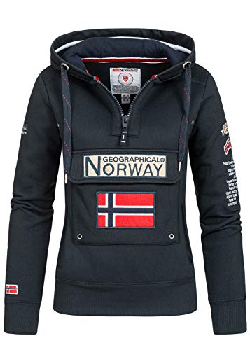 Geographical Norway GYMCLASS Lady - Women's Sweatshirt Hoody And Pockets Kangaroo - Women's Sweatshirt Long Sleeve - Pullover Winter - Hoodie Jacket Tops Sport Hooded Hoodies (LIGHT GREY - SIZE 2) on Sale
