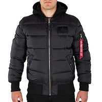 Thumbnail for Alpha Industries Herren MA-1 ZH Back Print Puffer FD Winterjacke, Black, im Sale