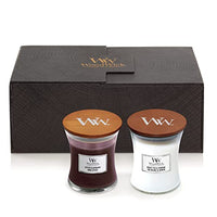 Thumbnail for WoodWick Scented Candle Gift Set | White Tea & Jasmine and Spiced Blackberry, Hourglass Jar Scented Candle with Crackling Wicks | Up to 60 Hours Burn Time Each | Gift Box | 2 Items on Sale