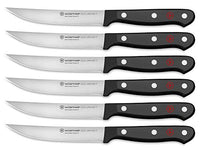 Thumbnail for WÜSTHOF Gourmet Steakmessersatz mit 6 Messern, je 12 cm Klingen, Schwarz im Sale