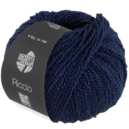 LANA GROSSA Riccio | Cuddly soft, textured Pima cotton yarn | Hand-knitting yarn made of 84% cotton &amp; 16% polyamide | 50g wool for knitting &amp; crocheting | 110m yarn on sale