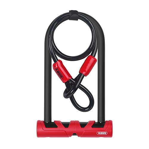 ABUS U-lock Ultimate 420 + USH holder + Cobra 10/120 security cable - bicycle lock set - ABUS security level 12 - black/red - 140 mm shackle height on sale