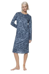 Thumbnail for Mey Nightwear Series Floral Paisley Women's Nightdresses Polar Wind M(40) on Sale