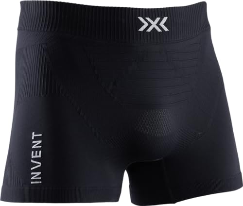 X-Bionic Herren Invent Boxer Shorts, Opal Black/Arctic White, im Sale