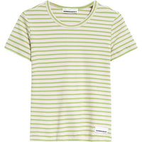 Thumbnail for ARMEDANGELS Damen RIPP-T-Shirt Regular Fit aus Bio-Baumwoll Mix KARDAA Stripes Regular Fit Super Lime-Pink Light im Sale