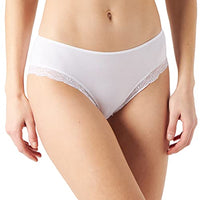 Thumbnail for HANRO Damen Cotton Lace Midi Brazilian Slip, Weiß (White 0101), 50 (Herstellergröße: ) im Sale
