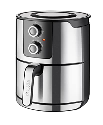 Unold 58655 Heissluftfritteuse  - Gesund Frittieren, Grillen, Garen, Braten, Dörren, ganz ohne Öl, 5 Fassungsvermögen, 80° C - 200° C, Sicherheitsabschaltung, fettfrei, BPA-frei im Sale