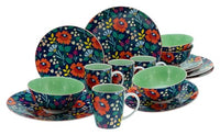Thumbnail for CreaTable, 17406, Serie Folklore, 16-teiliges Geschirrset, Kombiservice aus Steinzeug, spülmaschinen- und mikrowellengeeignet, Qualitätsproduktion im Sale
