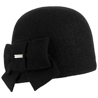 Thumbnail for Seeberger Litika winter hat, felt hat with bow, women's hat, felt hat (black 010) on sale
