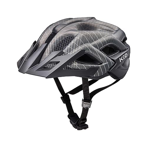 KED Unisex Jugend Status Jr. Fahrradhelm, Black Metallic Matt, (52-59cm) im Sale