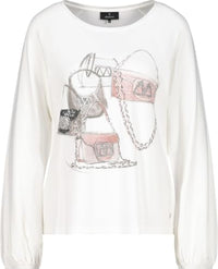 Thumbnail for MONARI Shirt mit Taschen Print Off-White - 38 im Sale